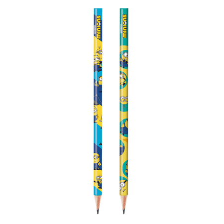 Conjunto Escolar Minions com 2 Lápis, 1 Borracha e 1 Apontador 905574 - Tris