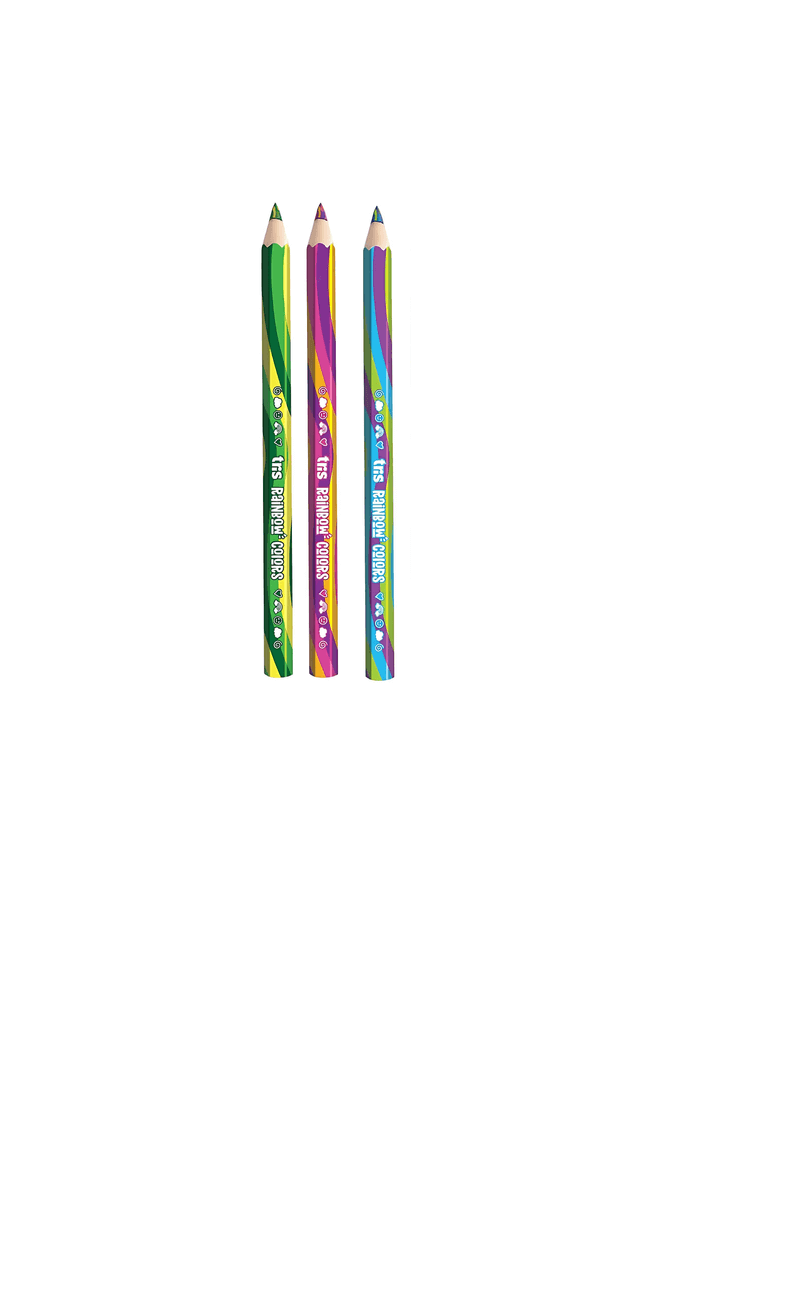 Lápis Jumbo Rainbow Mina Multicolorida Colors 907219 - Tris