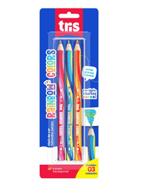 Lápis Jumbo Rainbow Mina Multicolorida Colors 907219 - Tris
