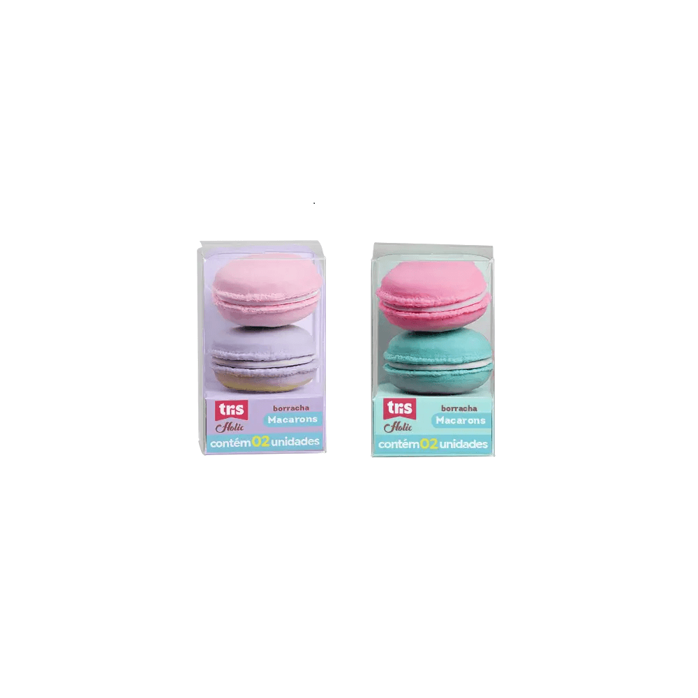Borracha Macaron Holic Docinhos Cores Sortidas Com 4 Unid.912688 - Tris