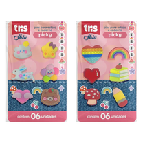 Pins P/ Estojo e Caderno Picky Holic Charm 912817 - Tris
