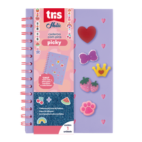 Caderno Pautado A5 C/ Pins Picky Holic Charm  912954 - Tris
