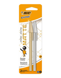 Caneta Esf. Efeito Matte Dourada e Prata Ponta de 1.0mm 9310291 - Bic
