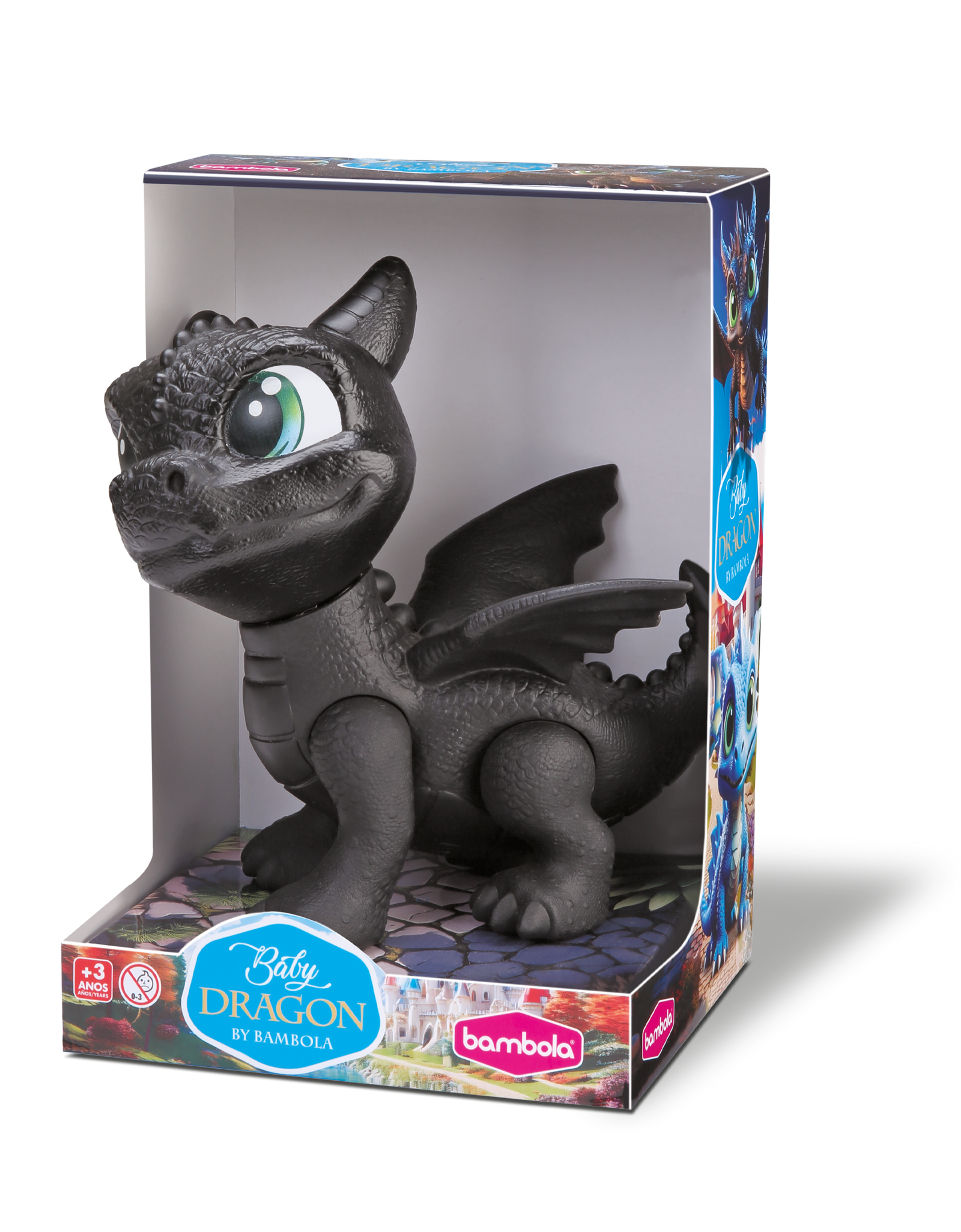 Boneco Baby Dragon 21cm Preto 932 - Bambola
