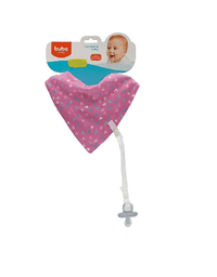 Bandana Baby Com Prendedor De Chupeta Buba Coração - 9787 Buba
