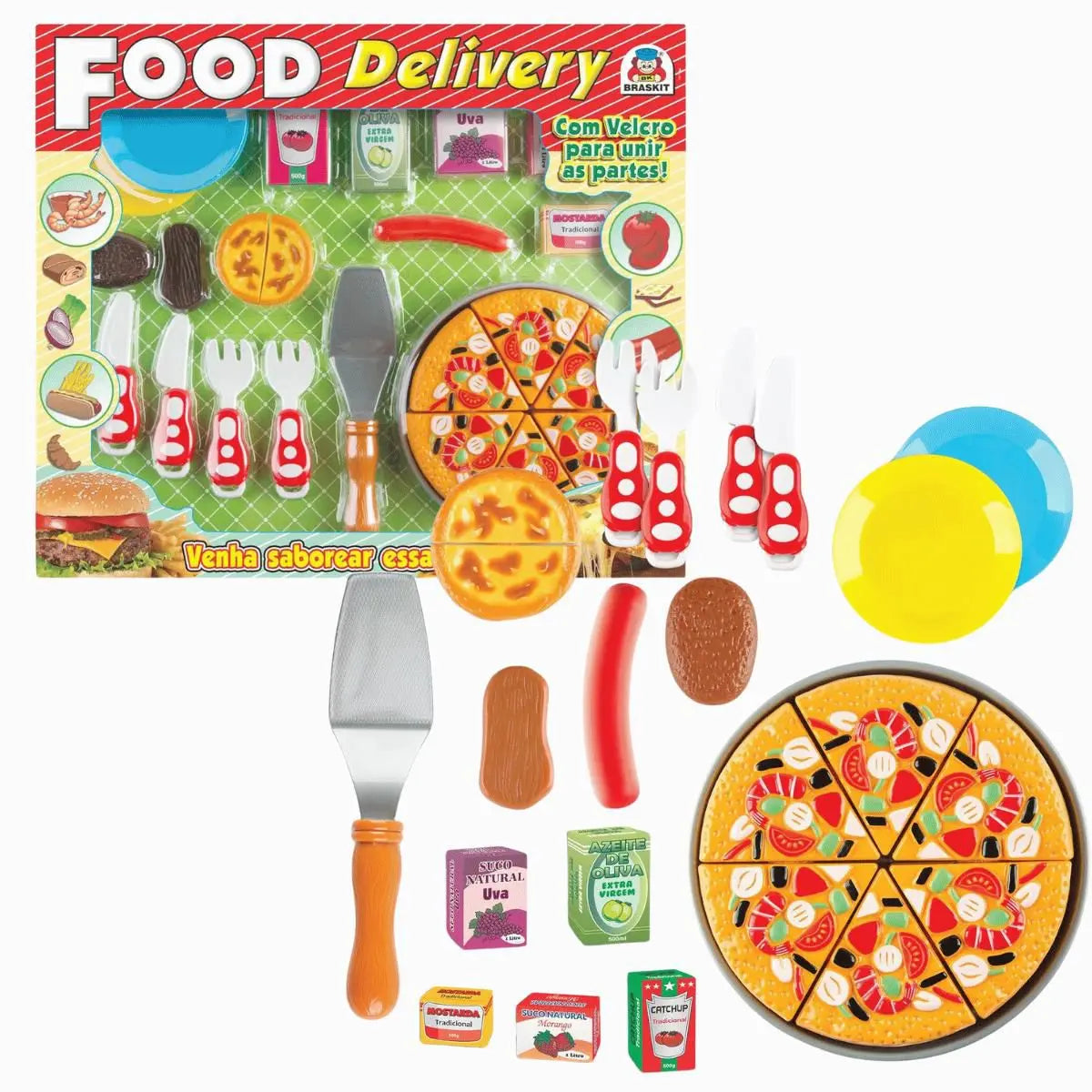 Food Delivery Pizza com Velcro 860-2 - Braskit