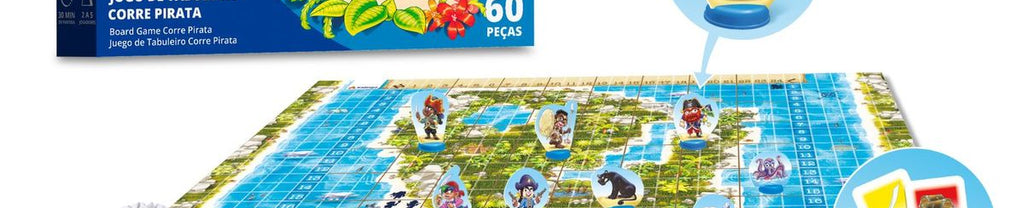 Jogo de Tabuleiro Corre Pirata 6059.8 - Xalingo