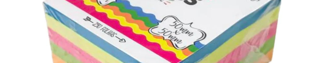 Bloco Smart Notes Quadrado 50x50mm Colorido Neon 250fls BA5050- BRW