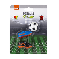 Borracha Divertida Soccer com 3 Unidades BO2108 - BRW