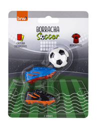 Borracha Divertida Soccer com 3 Unidades BO2108 - BRW
