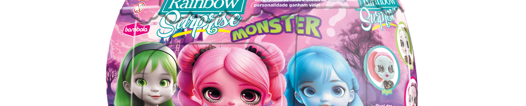 Boneca Baby Rainbow Monster Surprise 909 - Bambola