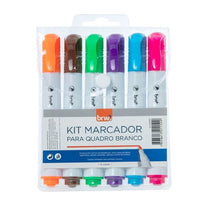 Marcador Para Quadro Branco c/ 6 Cores CA3000 - BRW