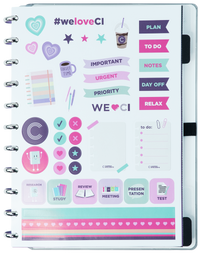 Caderno Inteligente Médio Grey Love 80Fls CIMD3305 - Novitate
