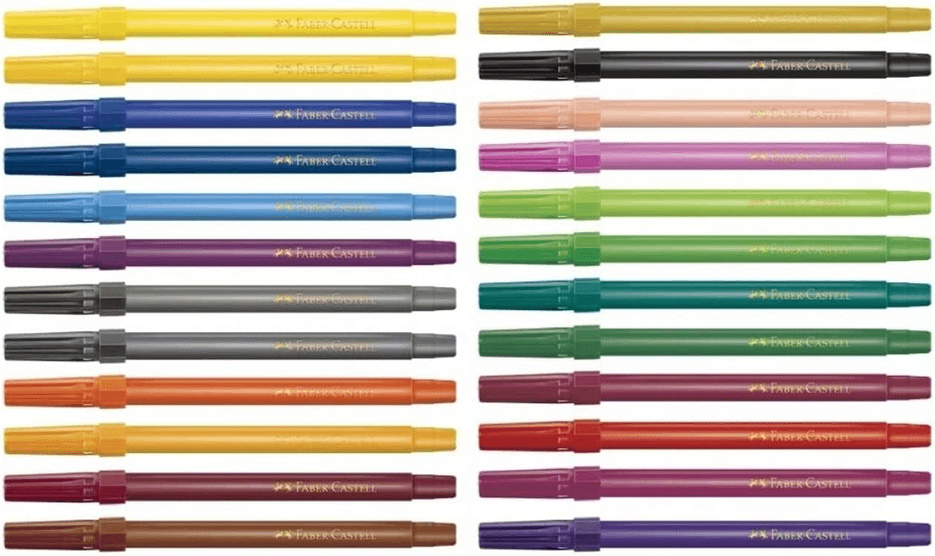 Caneta hidrográfica Canetinha estojo com 24 cores 15.0124CZF - Faber Castell