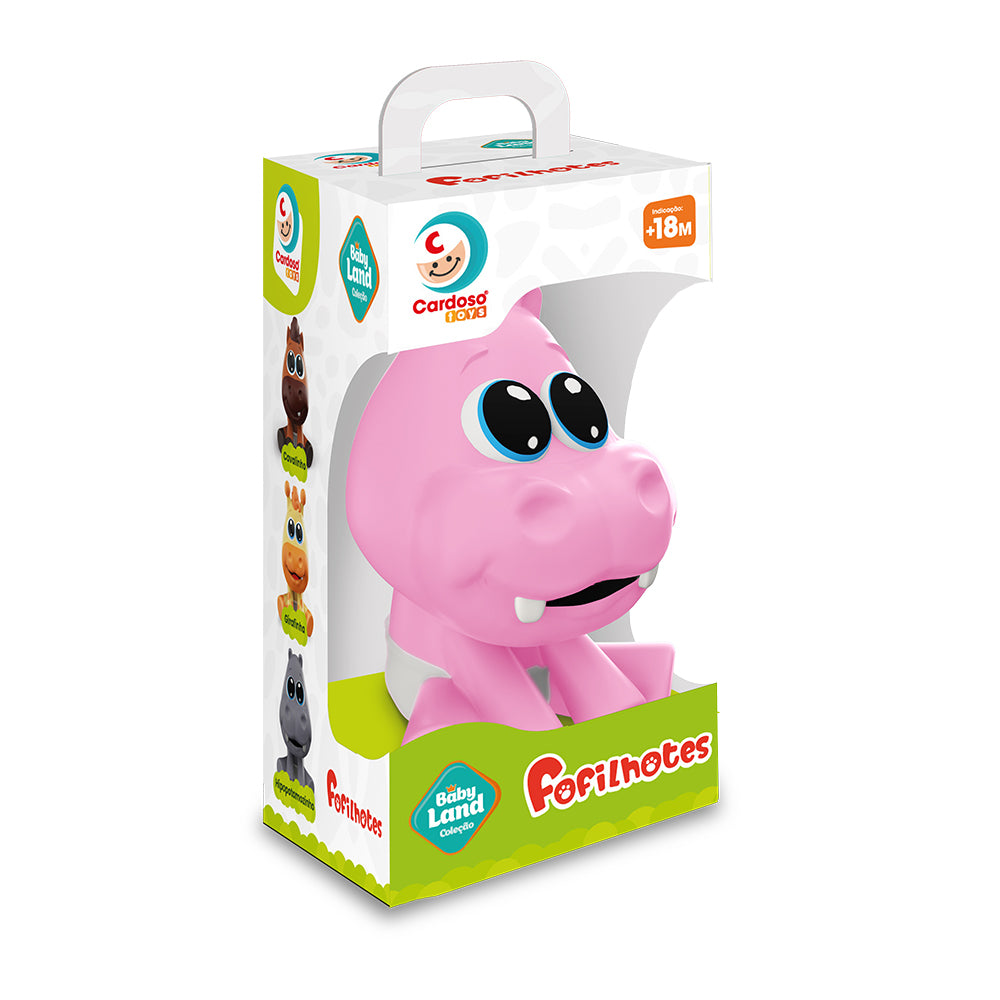 Baby Land Fofilhotes Hipopotamo Rosa 3095 - Cardoso