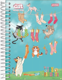 Agenda Diária 352 Pág. 2026 Funny Cat 117x162mm - Jandaia
