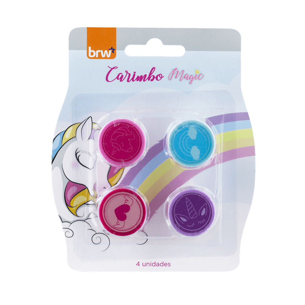 Carimbo Infantil Magic Unicórnio 4 unidades CB2120 - BRW