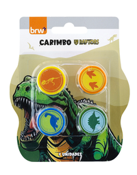 Carimbo Infantil Dinossauro Raptors 4 unidades CB2121 - BRW
