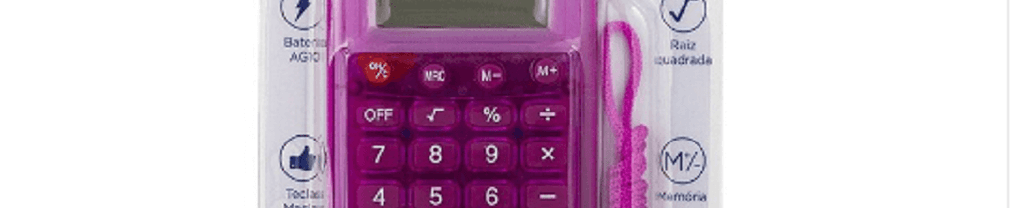 Calculadora Com Cordão 8 Digitos Rosa CC0011 - BRW