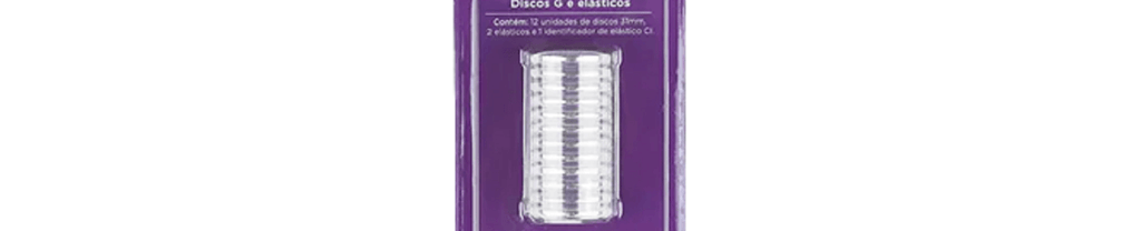 Disco+Elástico G. para Caderno Inteligente 12 unid. 31 mm Transparente  CI312020 - Novitate
