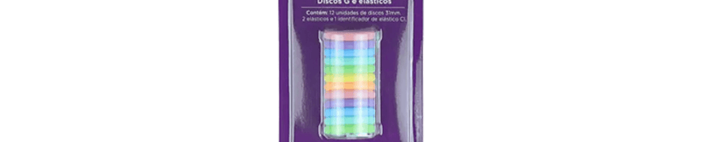 Disco + Elástico G. para Caderno Inteligente 12 unid. 31 mm CI312020 - Novitate