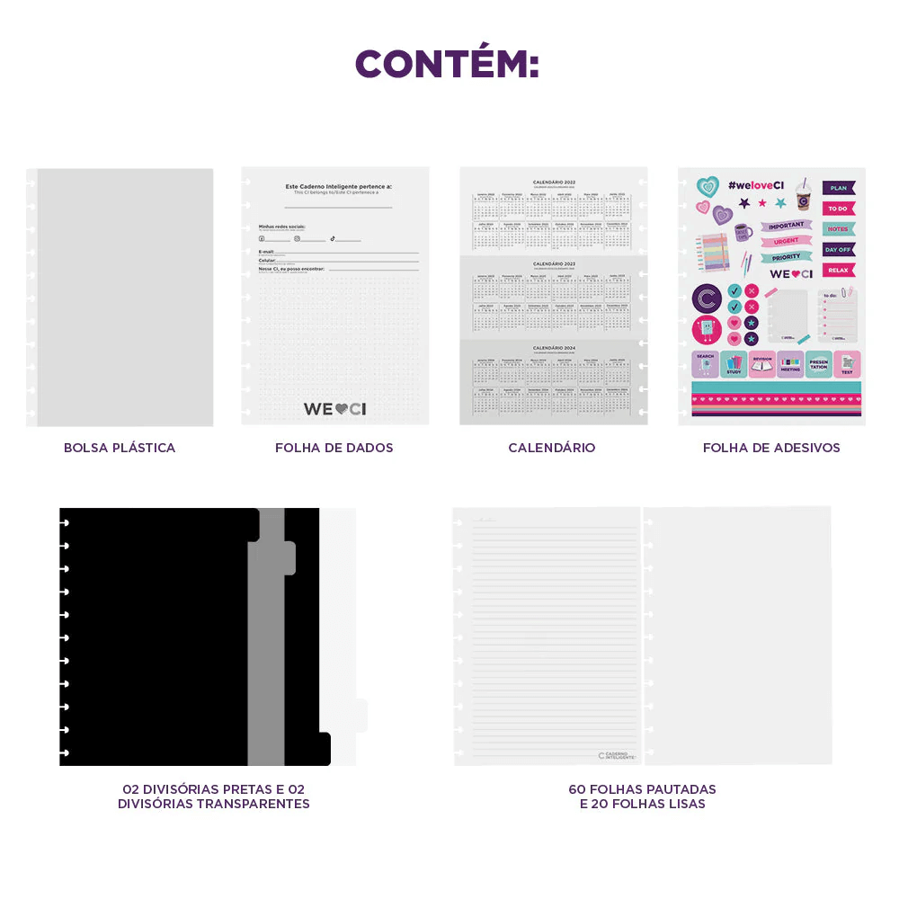 Caderno Inteligente Grande 80 Fls. 90g/m² Fairytale CIGD4105 - Novitate