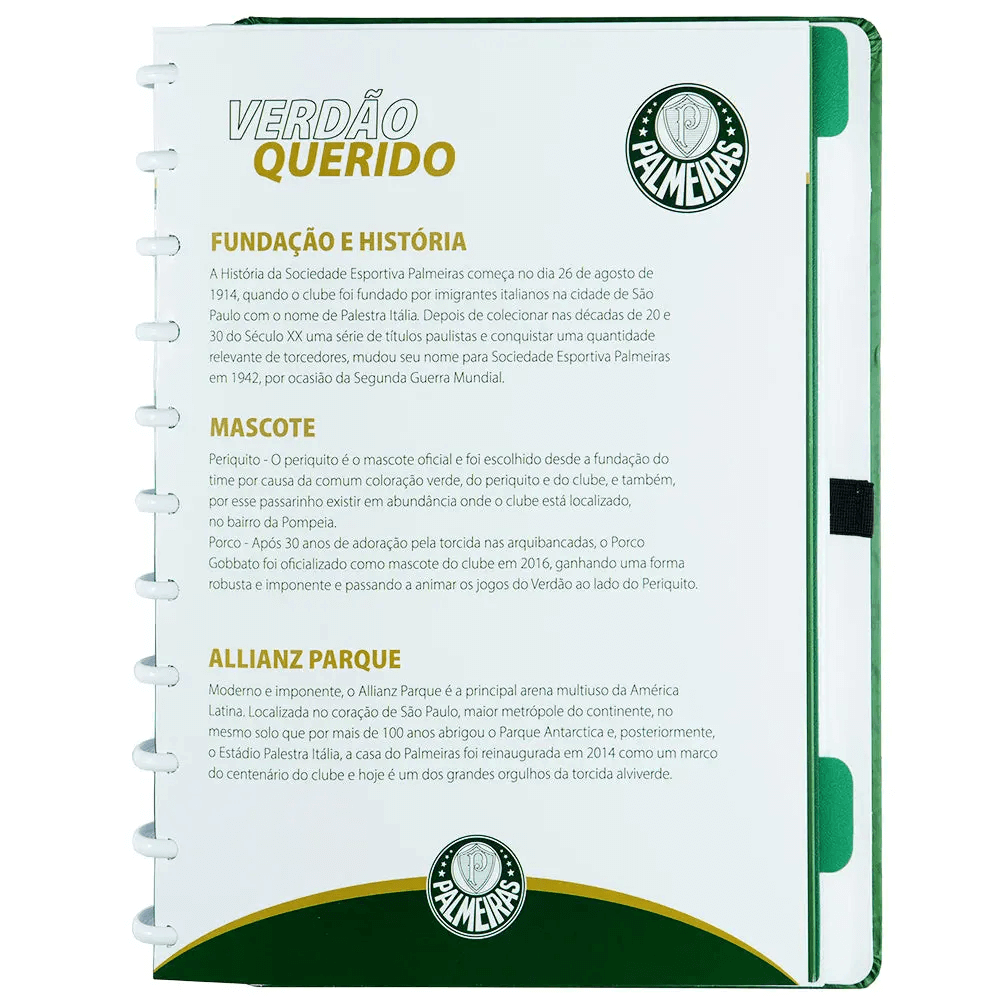 Caderno Inteligente Grande 80 Fls. Palmeiras Verdão CIGD4141 - Novitate