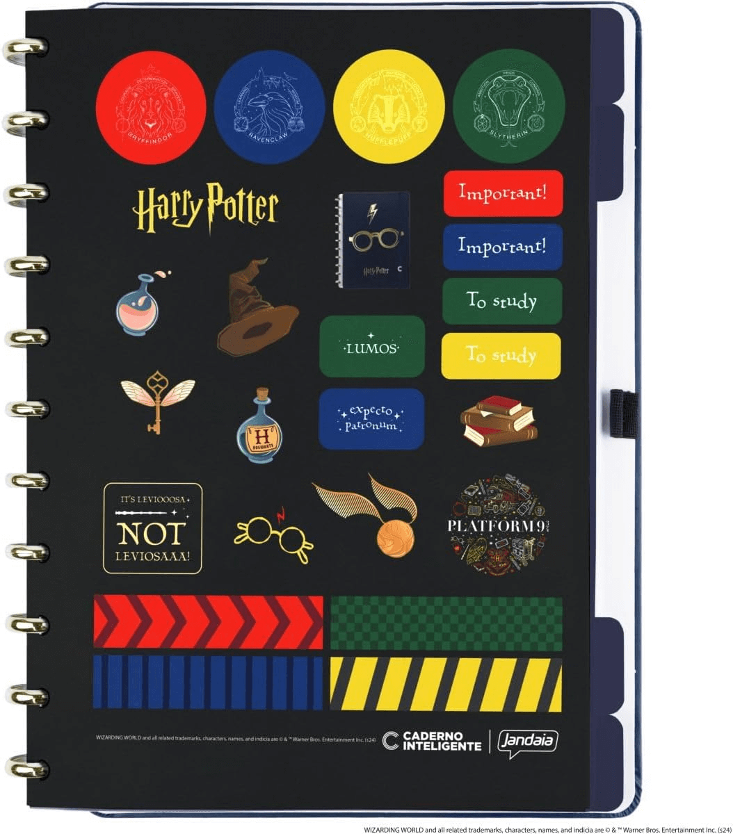 Caderno CI BY Harry Potter Azul Gde 80F CIGD4343 - Novitate