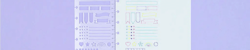 Régua Stencil Caderno Inteligente 19 cm CIRE0002 - Novitate