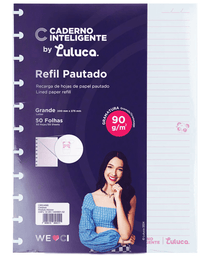 Refil Universitário Caderno Inteligente Luluca 50 Fls 90g/m² CIRG4068 - Novitate

