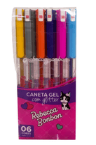 Caneta em Gel com Glitter 6 Cores Rebecca Bonbon RB0402