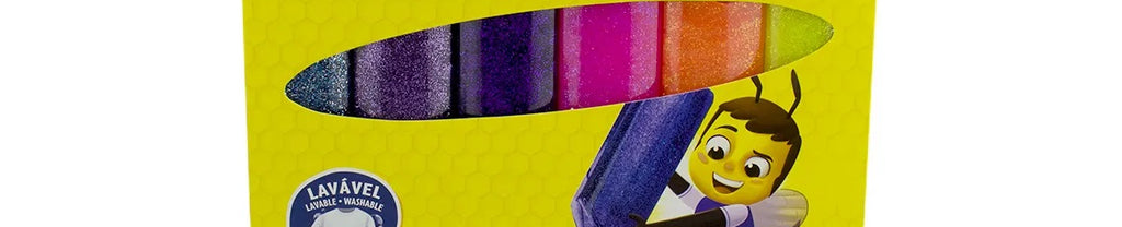 Cola Colorida 23gr c/ Gliter 12 Cores 02922 - Acrilex