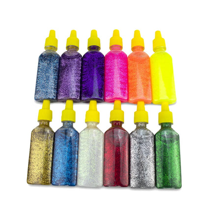 Cola Colorida 23gr c/ Gliter 12 Cores 02922 - Acrilex