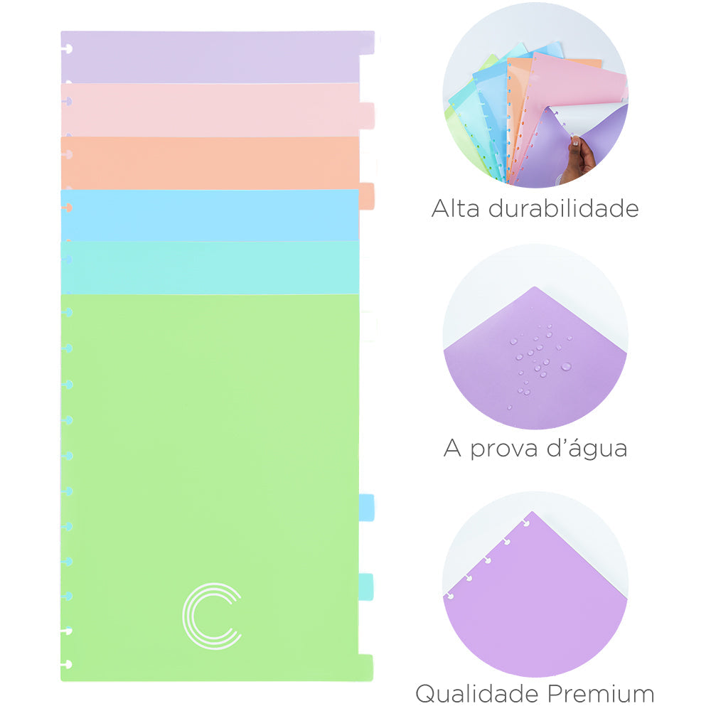 Divisória Para Caderno Inteligente Grande C/6 CIDG4007 - Novitate