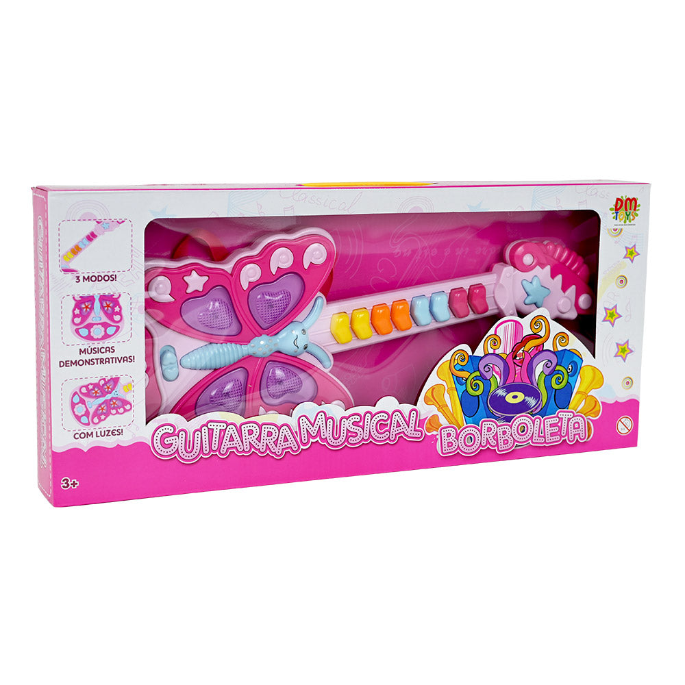 Guitarra Musical Infantil Borboleta DMT5380 - Dm Toys