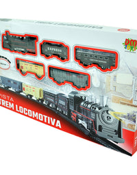 Pista Trem Locomotiva Com Luz e Som DMT5750 - Dm Toys
