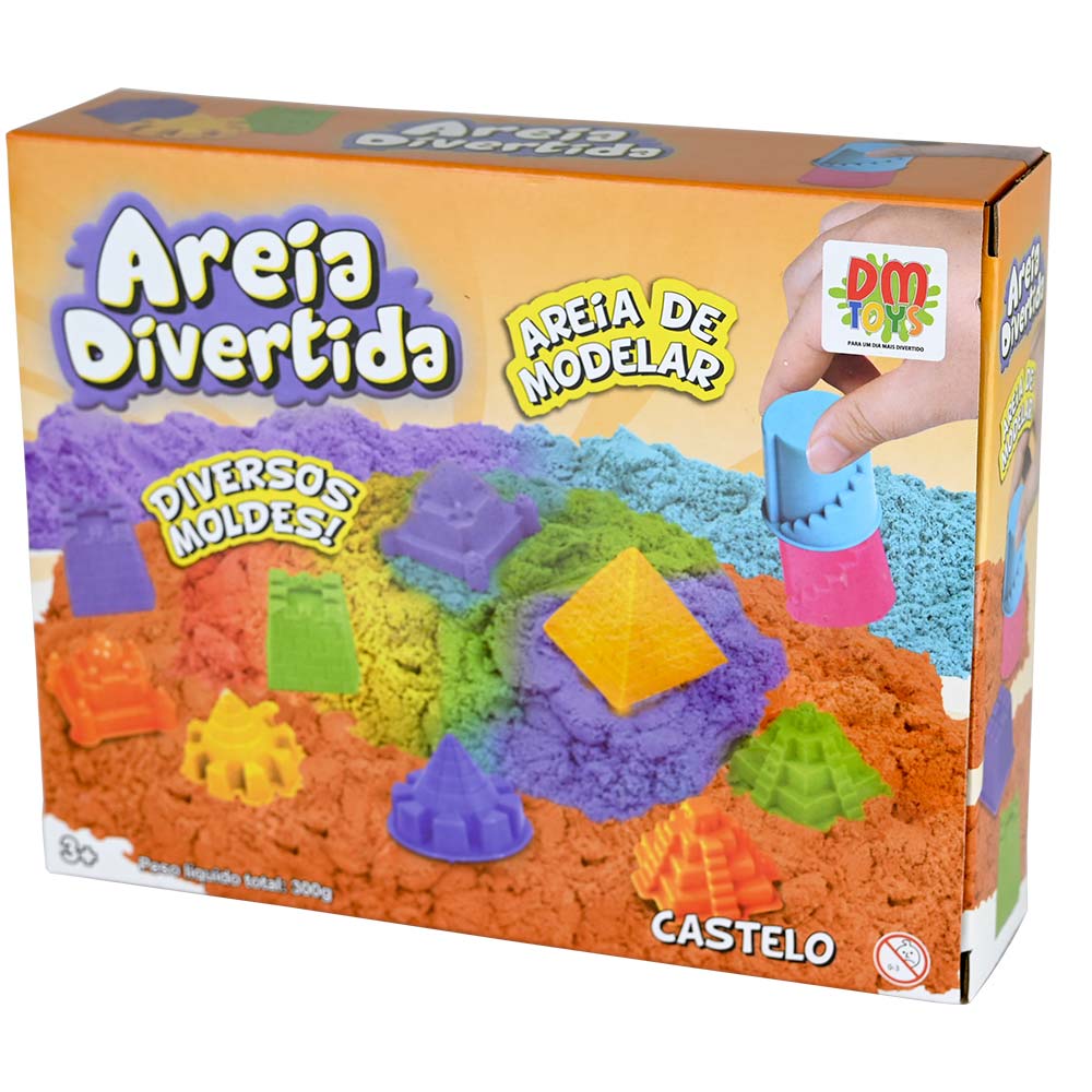 Areia de Modelar Divertida Castelo DMT6640 - Dm Toys
