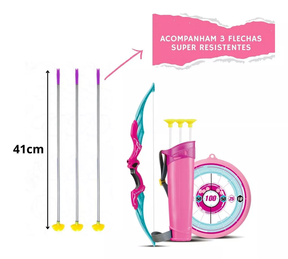 Arco e Flecha Super Mira Rosa ZP01184 - Zoop Toys
