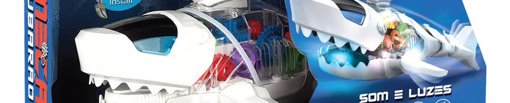 Brinquedo Meca Tubarão Som,Luz e Movimento 720-4 - Braskit