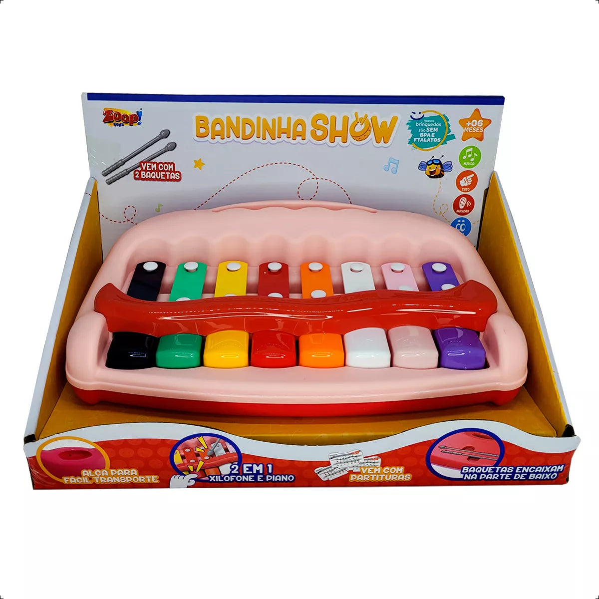 Xilofone e Piano Bandinha Show Rosa ZP01222 - Zoop Toys