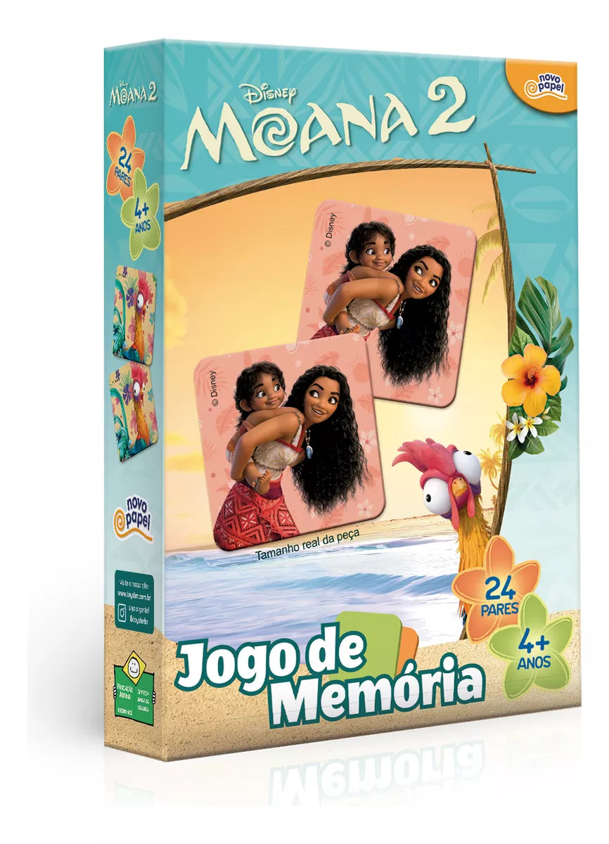 Jogo da Memória Moana 2 24 Pares 8079 - Novo Papel