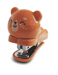 Mini Grampeador Cute urso Marrom c/ 480 Grampos FF1500 - Fofy
