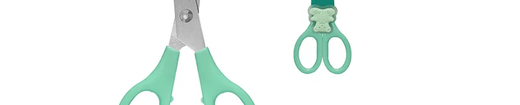 Tesoura Divertida Ursinho Friends Verde 14cm FF1701 - Fofy