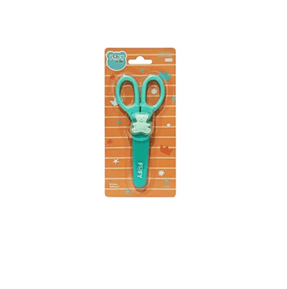 Tesoura Divertida Ursinho Friends Verde 14cm FF1701 - Fofy