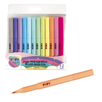 Caneta Hidrográfica Brush  Arco Iris 12 Cores FF5001 - Fofy