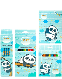Kit Artístico 29 Peças Panda Feliz FF6055 - Fofy

