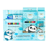 Kit Artístico 29 Peças Panda Feliz FF6055 - Fofy