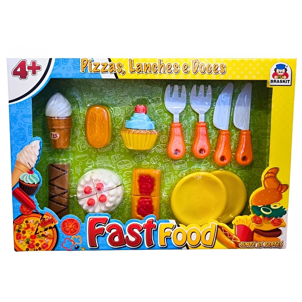 Brinquedo Fast Food Infantil Doces 900-9 - Braskit