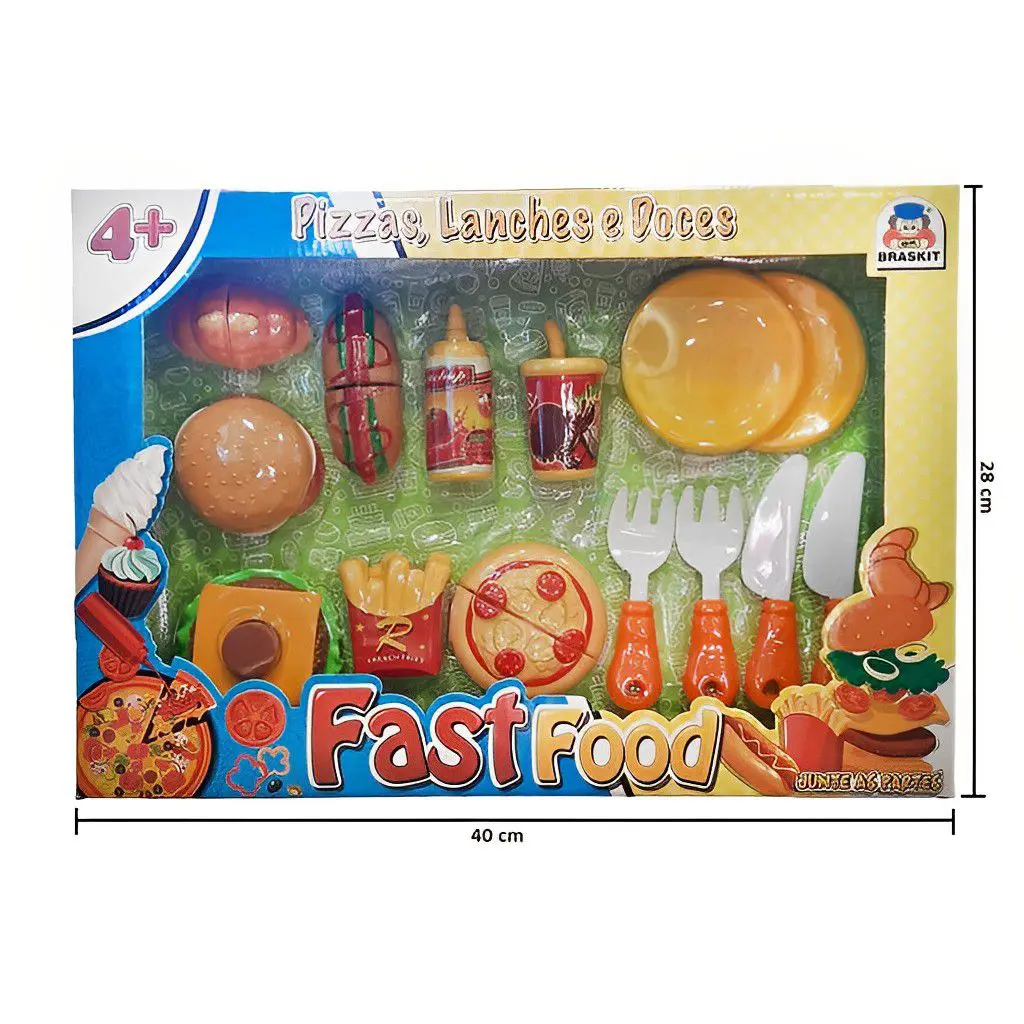 Brinquedo Fast Food Infantil Lanches 900-8 - Braskit