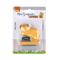 Mini Grampeador Plástico Capivara + Grampos 26/6 GP0108 - BRW